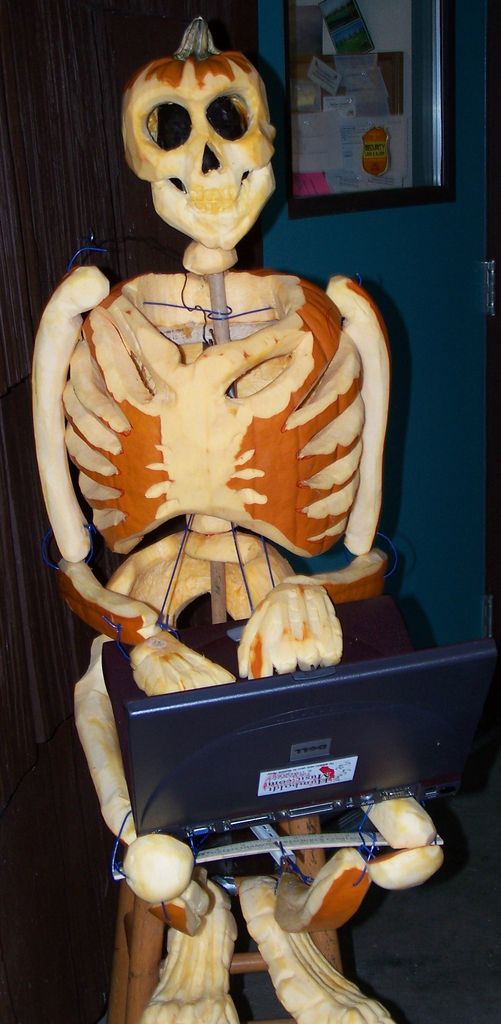 Using a laptop, 2007.