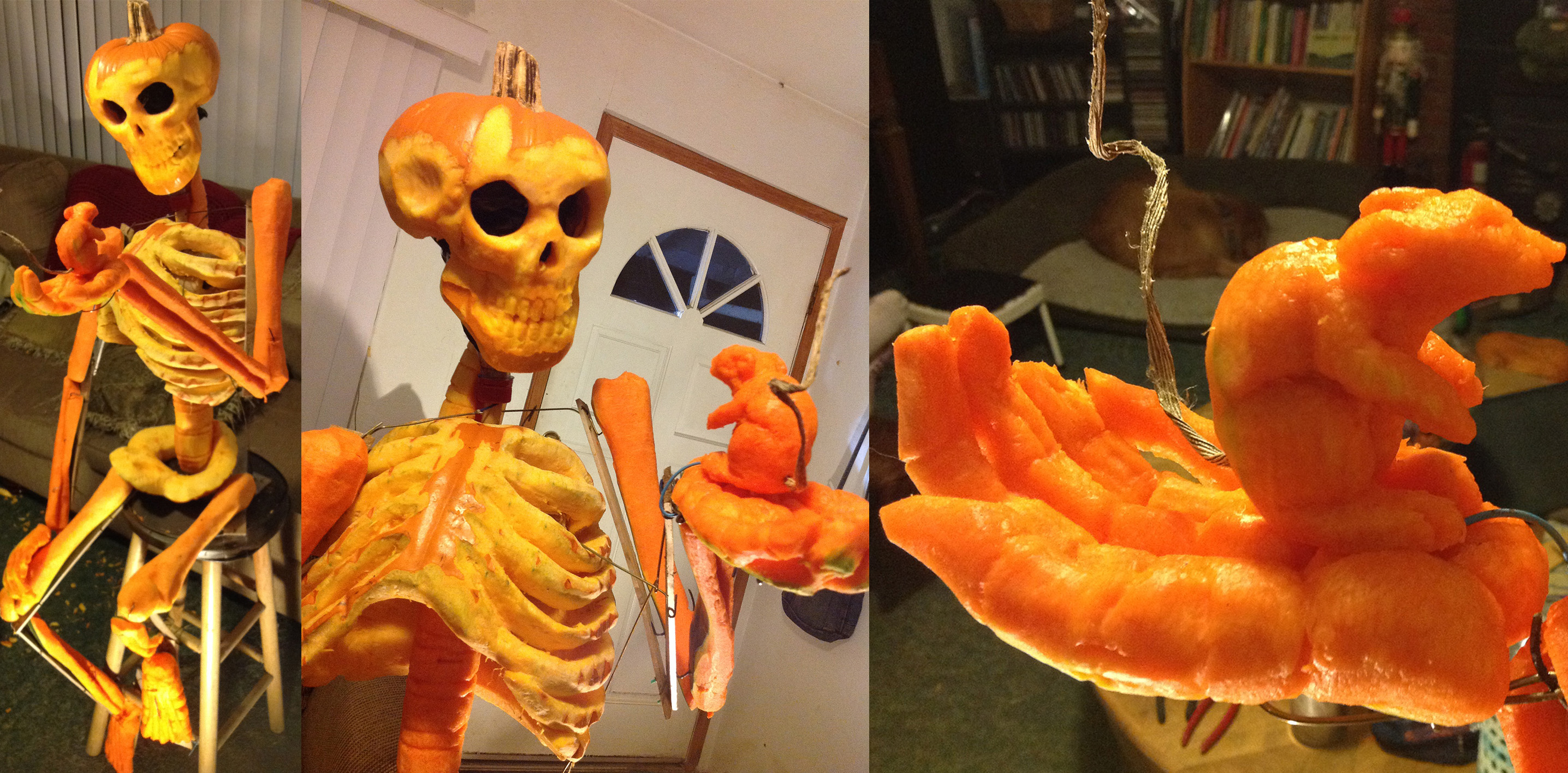 click for full size: Skeleton with Friend, 2015.